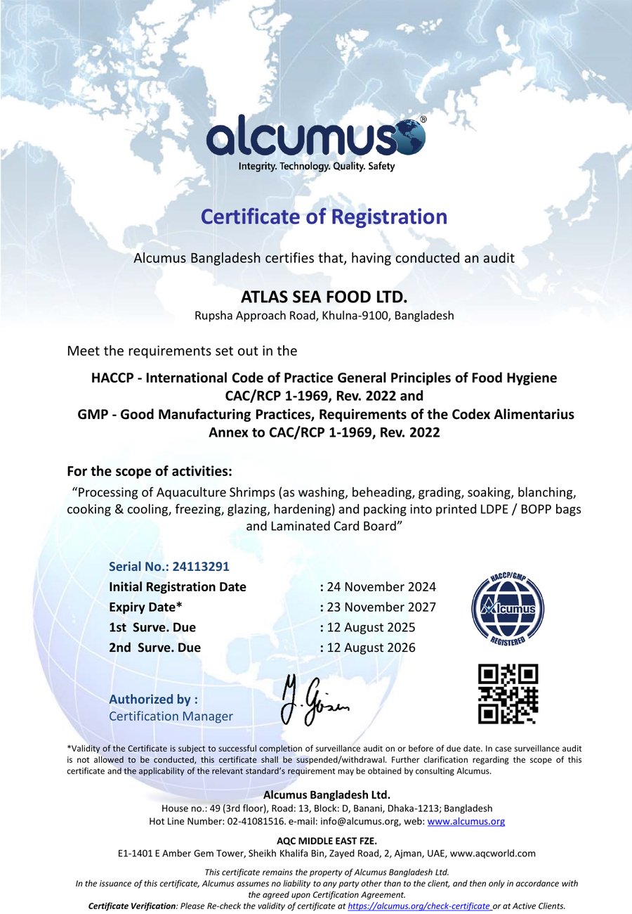 HACCP and GMP certificate