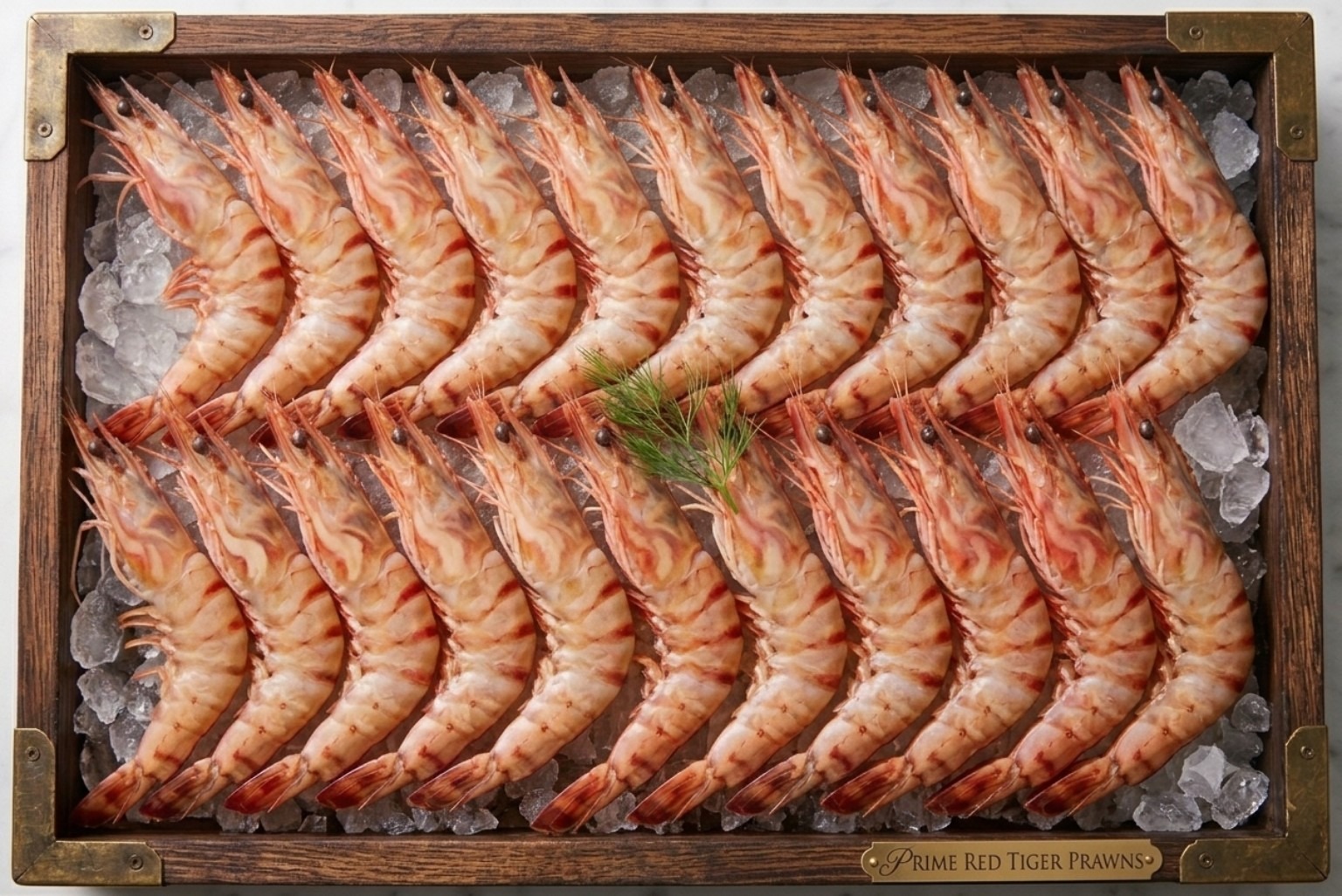 Atlas seawater red tiger shrimp product