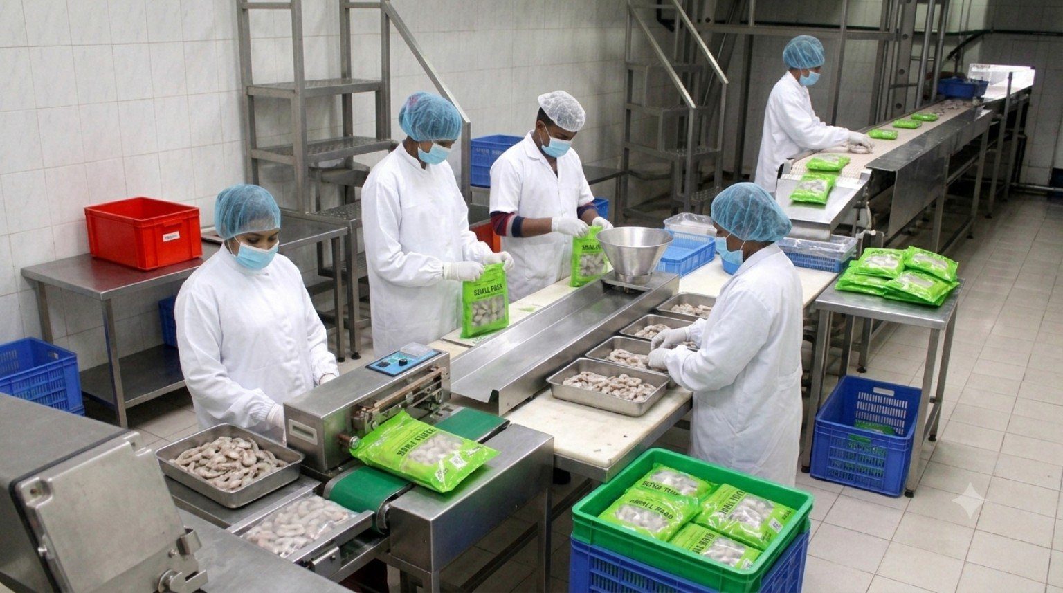 Atlas shrimp packing line