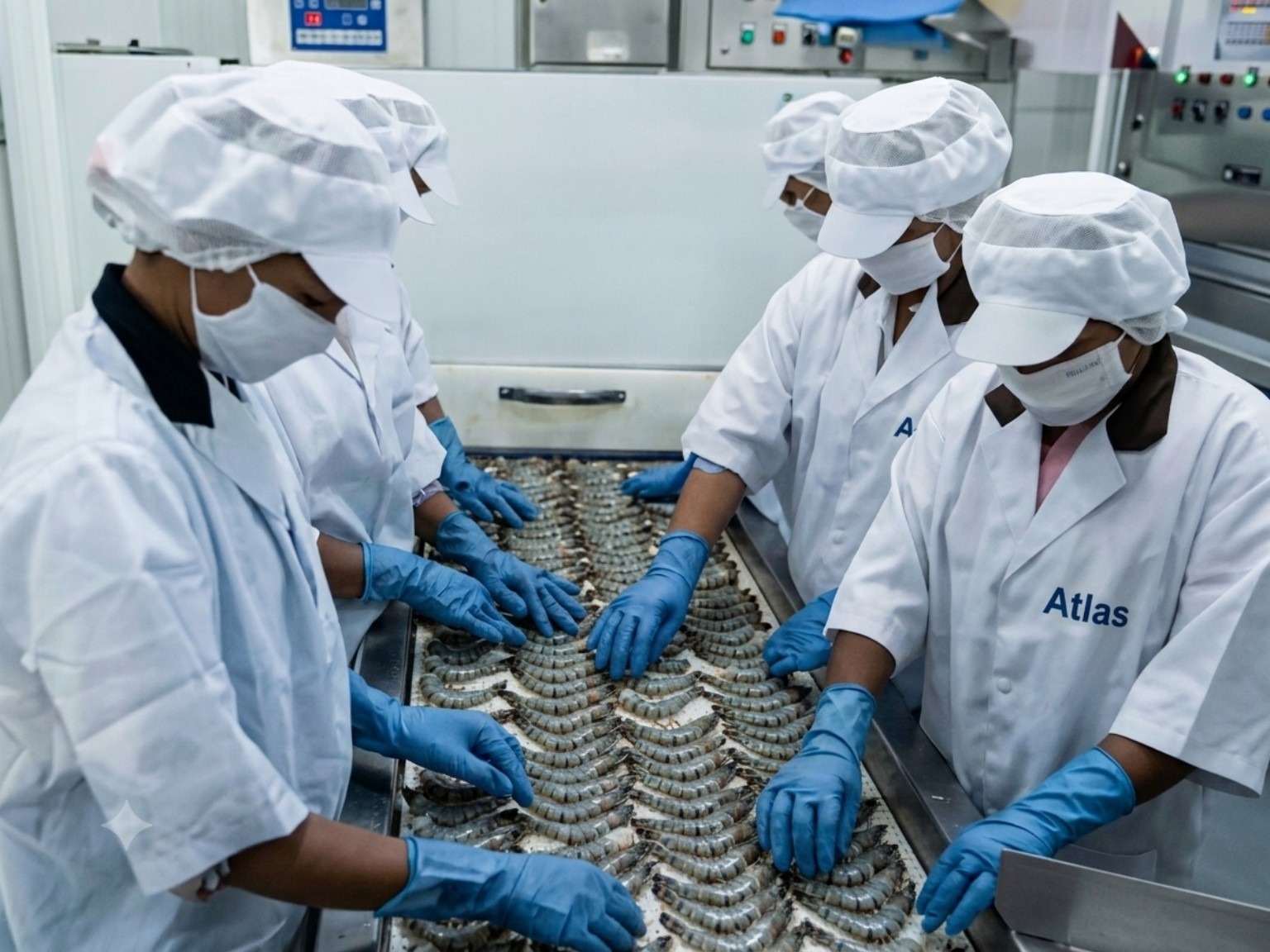 PND tail shrimp processing at Atlas Sea Food Ltd